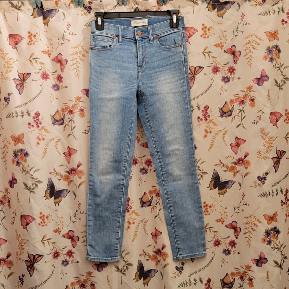 Madewell High Riser Crop Skinny Blue Wash Jean